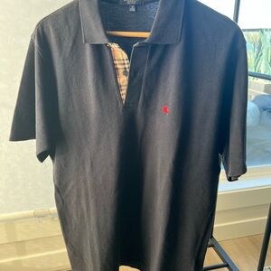 Burberry Polo Shirt with Red Logo